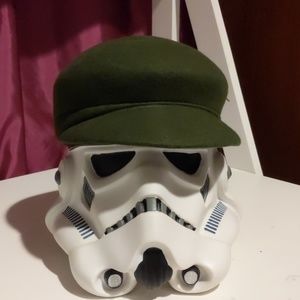 Olive green wool vintage hat